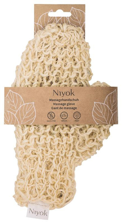 Produktfoto zu Massagehandschuh gestrickt aus Sisal Niyok Natural Cosmetics