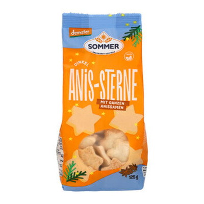 Produktfoto zu Dinkel Anis Sterne 125g Sommer