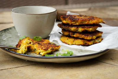 Produktfoto zu Rezeptkarte Porree Möhren Bratlinge