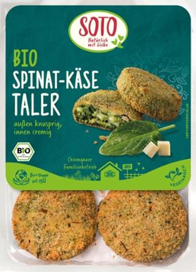 Produktfoto zu Spinat Käse Taler 180g Soto