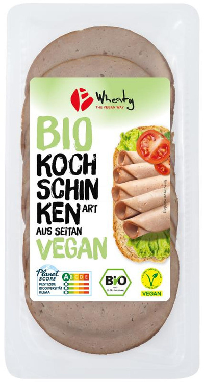 Produktfoto zu Veganer Aufschnitt nach Kochschinken 100g Wheaty