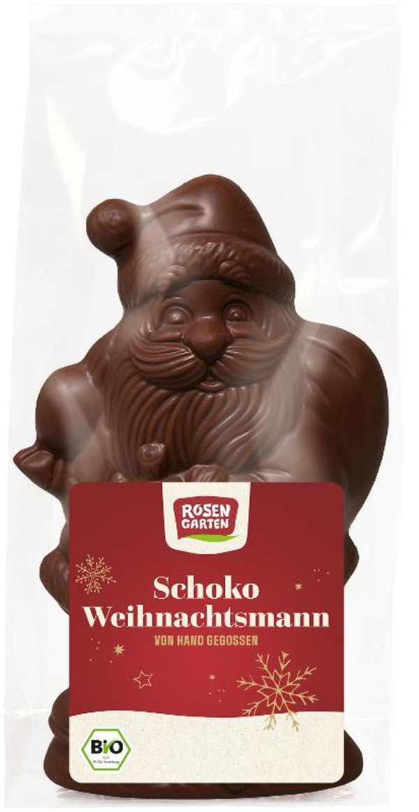 Produktfoto zu Schoko Weihnachtsmann Zartbitter 80g Rosengarten