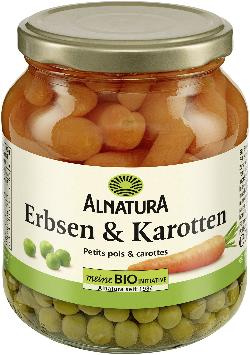 Produktfoto zu Erbsen und Karotten 340g Alnatura