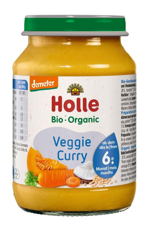 Produktfoto zu VPE Babykost Veggie Curry 6x190g Holle
