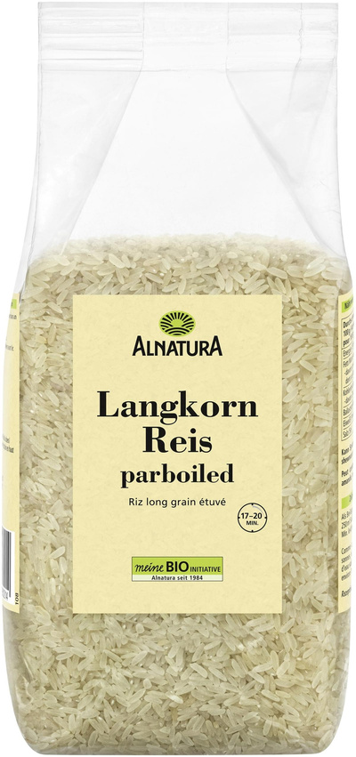 Produktfoto zu Langkorn Reis parboiled 1kg Alnatura