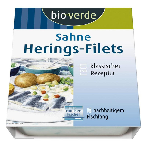 Produktfoto zu Sahne-Heringsfilets 350g bio-verde