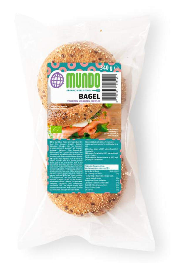 Produktfoto zu Bagel Vollkorn 4 Stück 340g O Mundo