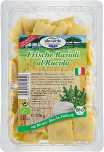 Produktfoto zu Frische Ravioli al Rucola 250g bio-verde