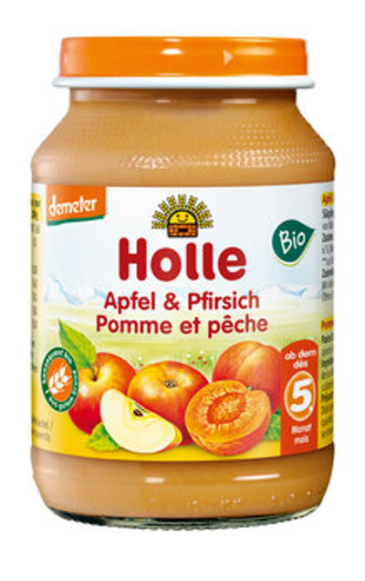Produktfoto zu VPE Babykost Apfel & Pfirsich 6x190g Holle