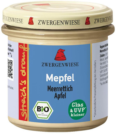 Produktfoto zu VPE Brotaufstrich streich's drauf "Mepfel" 6x135g  Zwergenwiese