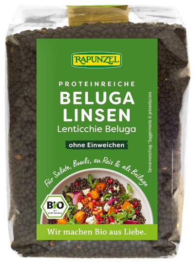 Produktfoto zu Beluga Linsen schwarz 500g Rapunzel