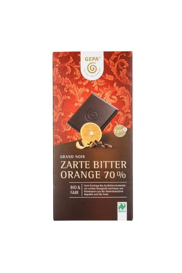 Produktfoto zu Zartbitter Schokolade Orange 100g GEPA