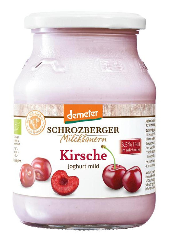 Produktfoto zu Joghurt Kirsche 3,5% 500g Schrozberger Milchbauern