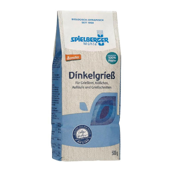 Produktfoto zu VPE Dinkelgrieß 4x500g Spielberger