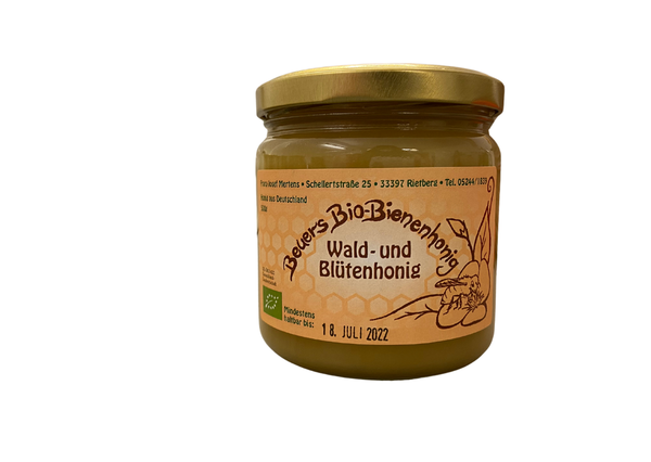 Produktfoto zu Honig Wald-und Blütenhonig 500g Beuer's Bio-Bienenhonig