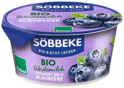 Produktfoto zu VPE Joghurt Pur Blaubeere 6x3,8% Söbbeke
