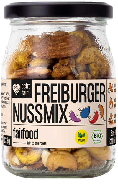Produktfoto zu Freiburger Nuss-Mix im Pfandglas 133g Fairfood