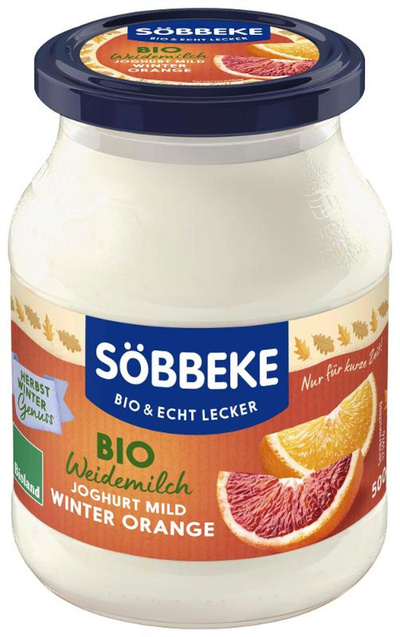 Produktfoto zu Joghurt Winter Orange 3,8% Söbbeke