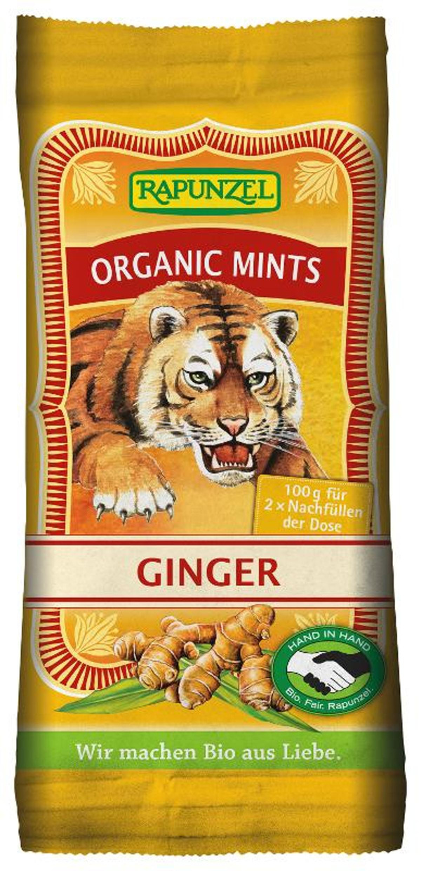 Produktfoto zu Organic Mints Ginger 100g Rapunzel