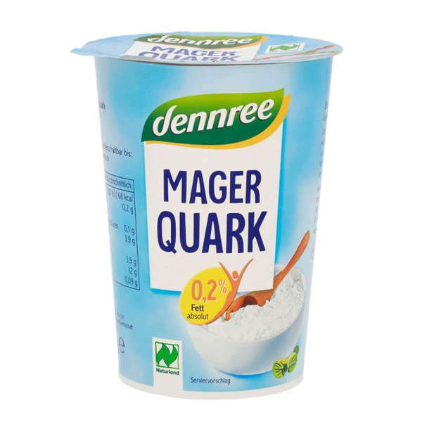 Produktfoto zu Speisequark Magerstufe 0,2% 500g dennree