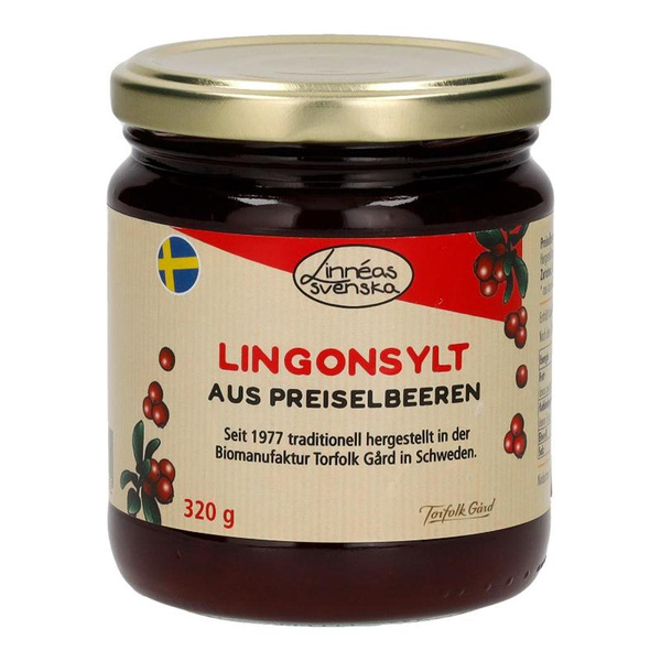 Produktfoto zu Lingonsylt Preiselbeer Konfitüre 330g Sinnéas Svenska
