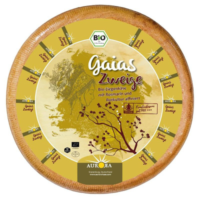 Produktfoto zu Ziegenkäse mit Rotkulturen "Gaias Zweige" ca. 200g Aurora