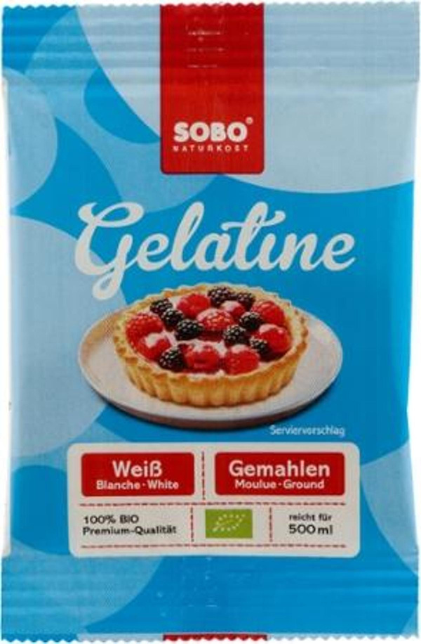 Produktfoto zu VPE Gelatine gemahlen 15x9g SOBO Naturkost
