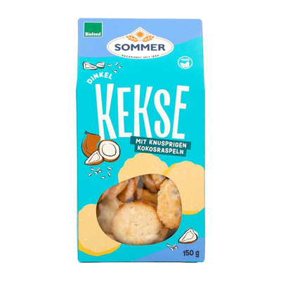 Produktfoto zu Dinkel Kekse mit knusprigen Kokosraspeln 150g Sommer