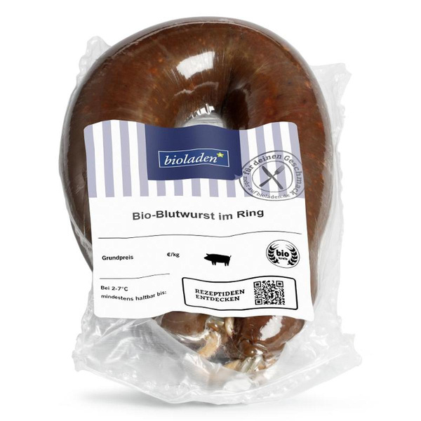 Produktfoto zu Blutwurst im Ring 700g bioladen