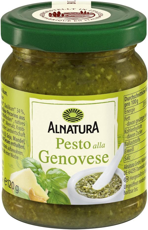 Produktfoto zu Pesto Verde 120g Alnatura
