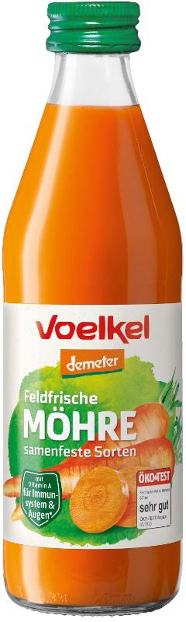 Produktfoto zu Möhrensaft feldfrisch 0,33l Voelkel