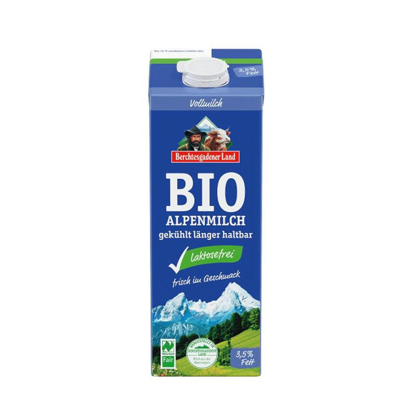Produktfoto zu Frische Alpenmilch laktosefrei 3,5% Berchtesgadener Land