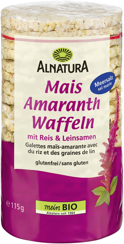 Produktfoto zu Mais Amaranth Waffeln 115g Alnatura