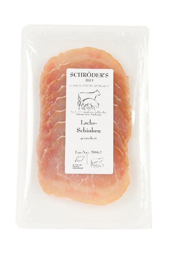 Produktfoto zu Lachsschinken geschnitten 80g Schröder`s Bio Fleisch