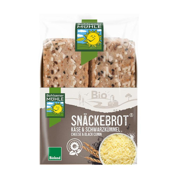 Produktfoto zu Snäckebrot Schwarzkümmel Käse 200g Bohlsener Mühle