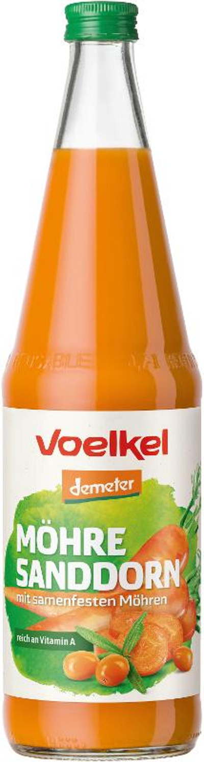 Produktfoto zu VPE Möhren Sanddorn Saft 6x0,7 l Voelkel