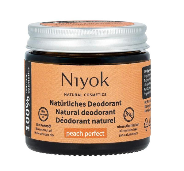 Produktfoto zu 2in1 Deodorant Creme Peach Perfect 40ml Niyok Natural Cosmetics