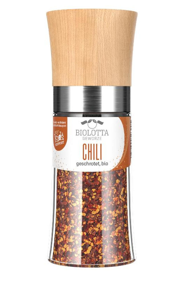 Produktfoto zu Gewürzmühle Chili geschrotet 50g Biolotta Gewürze