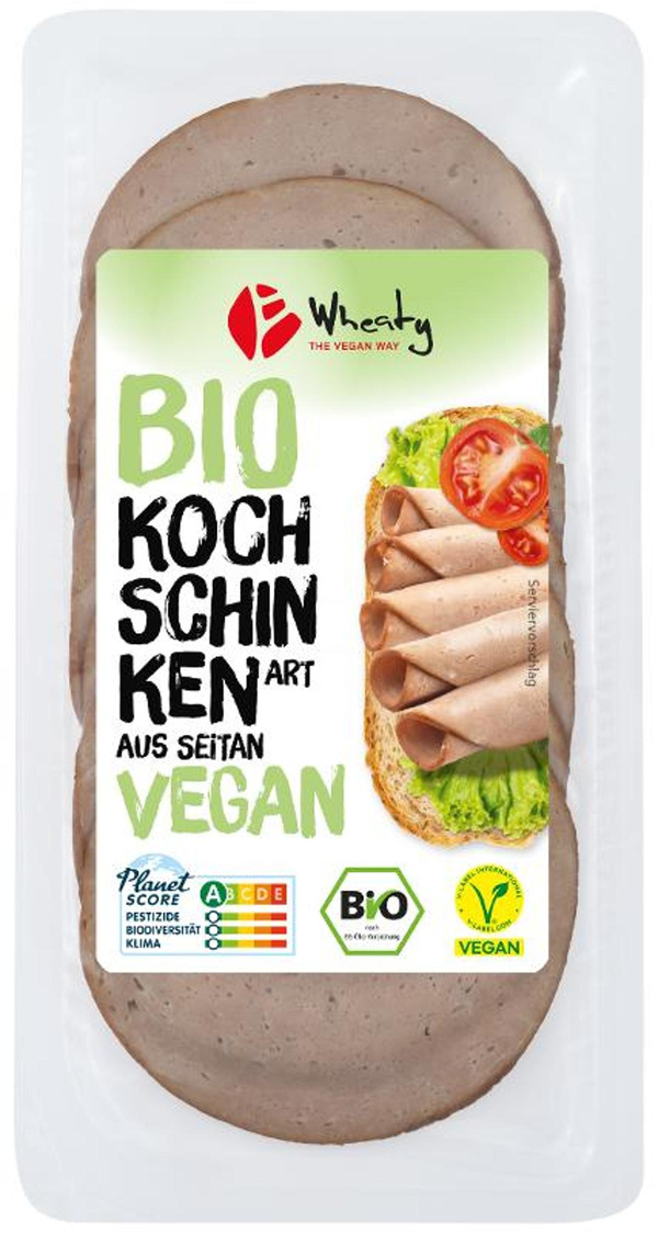 Produktfoto zu Veganer Aufschnitt nach Kochschinken 100g Wheaty