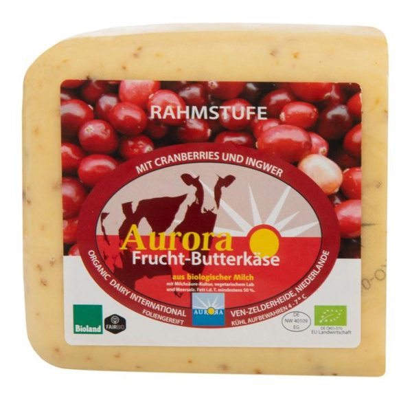 Produktfoto zu Butterkäse Cranberry Ingwer Aurora Gold