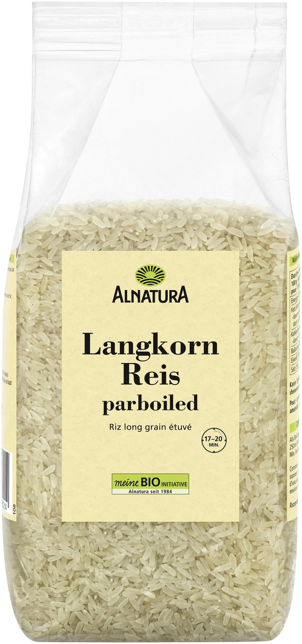 Produktfoto zu Langkorn Reis parboiled 1kg Alnatura