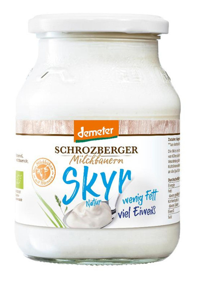 Produktfoto zu Skyr Natur im Glas 500g Schrozberger Milchbauern