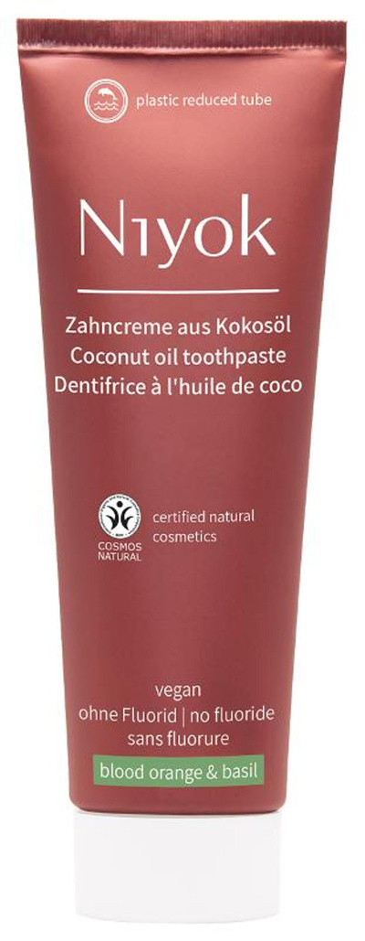 Produktfoto zu Zahncreme Blutorange Basilikum 75ml Niyok Natural Cosmetics