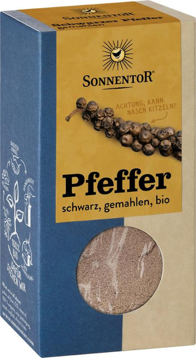 Produktfoto zu Pfeffer schwarz gemahlen 50g Sonnentor