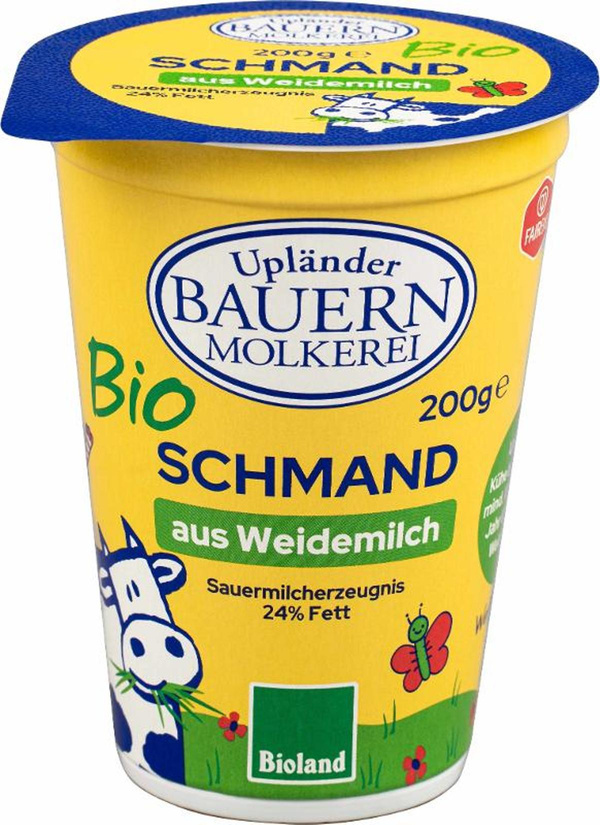 Produktfoto zu VPE Schmand 24% 10x200g Upländer