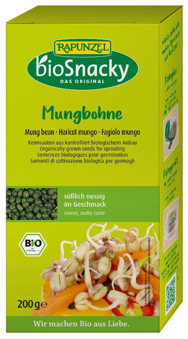 Produktfoto zu Keimsaat Mungbohne 200g bioSnacky Rapunzel