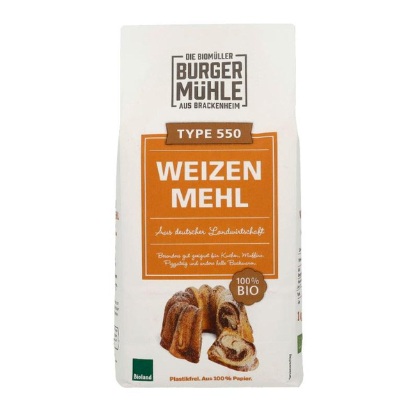 Produktfoto zu VPE Weizenmehl 550 6x1kg Burgermühle