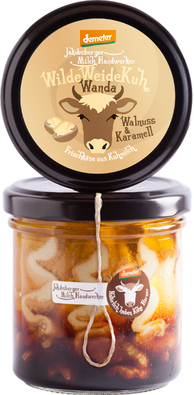 Produktfoto zu Frischkäse Wanda Walnuss & Karamell Jakobsberger MilchHandwerker