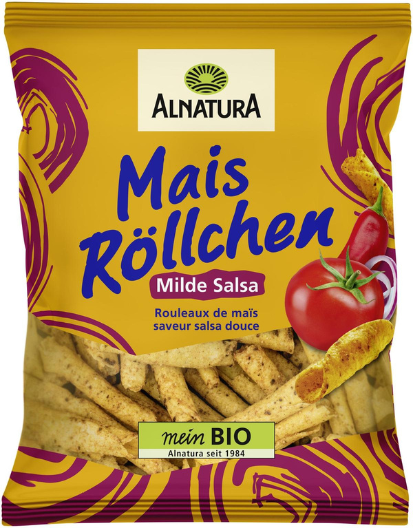 Produktfoto zu Mais Röllchen milde Salsa 125g Alnatura