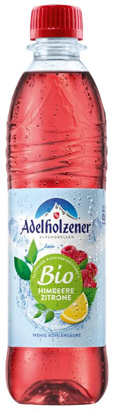 Produktfoto zu VPE Bio Himbeere & Zitrone 12x0,5l Adelholzener